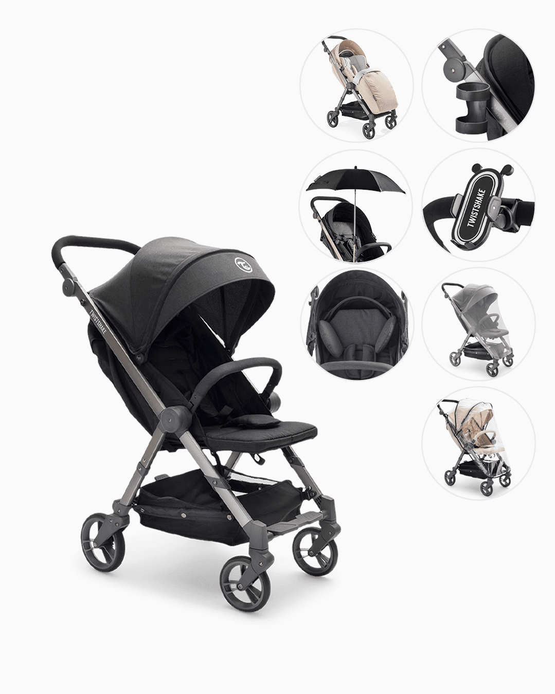 Stroller All Covered Black