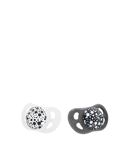 Twistshake 2x Pacifier Black White 0-6m
