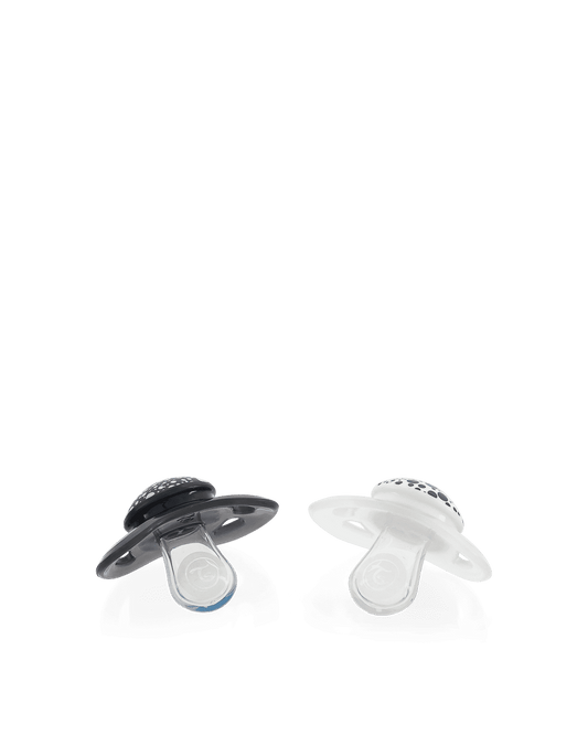 Twistshake 2x Pacifier Black White 0-6m