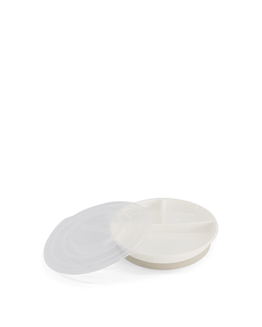 Twistshake Divided Plate 6+m White