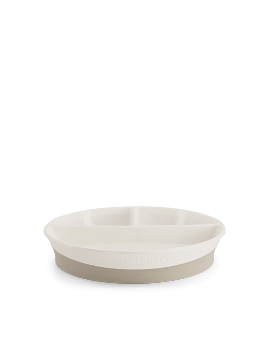 Twistshake Divided Plate 6+m White
