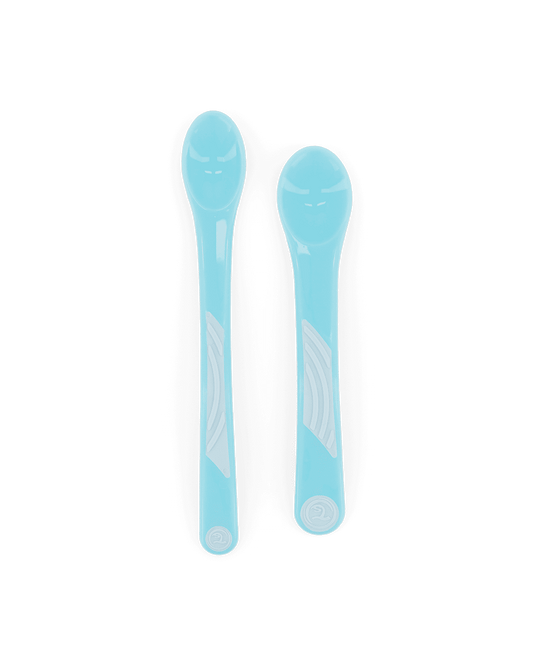 Twistshake 2x Feeding Spoon Set 6+m Pastel Blue