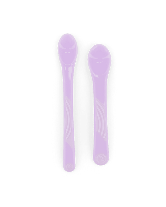 Twistshake 2x Feeding Spoon Set 6+m Pastel Purple