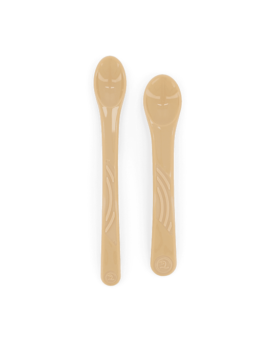 Twistshake 2x Feeding Spoon Set 6+m Pastel Beige