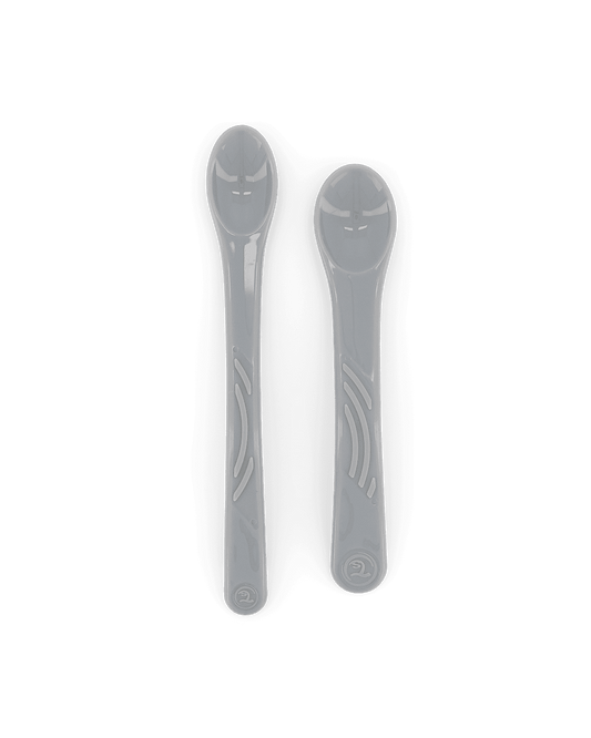 Twistshake 2x Feeding Spoon Set 6+m Pastel Grey