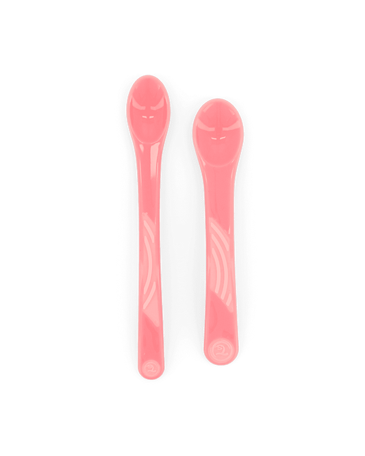 Twistshake 2x Feeding Spoon Set 6+m Pastel Peach