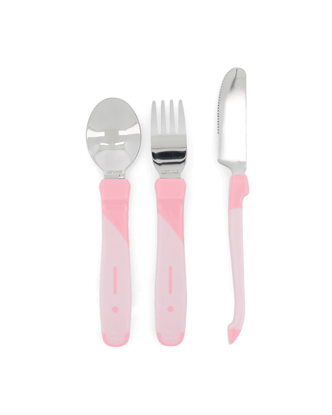 Twistshake Learn Cutlery Stainless Steel 12+m Pastel Pink
