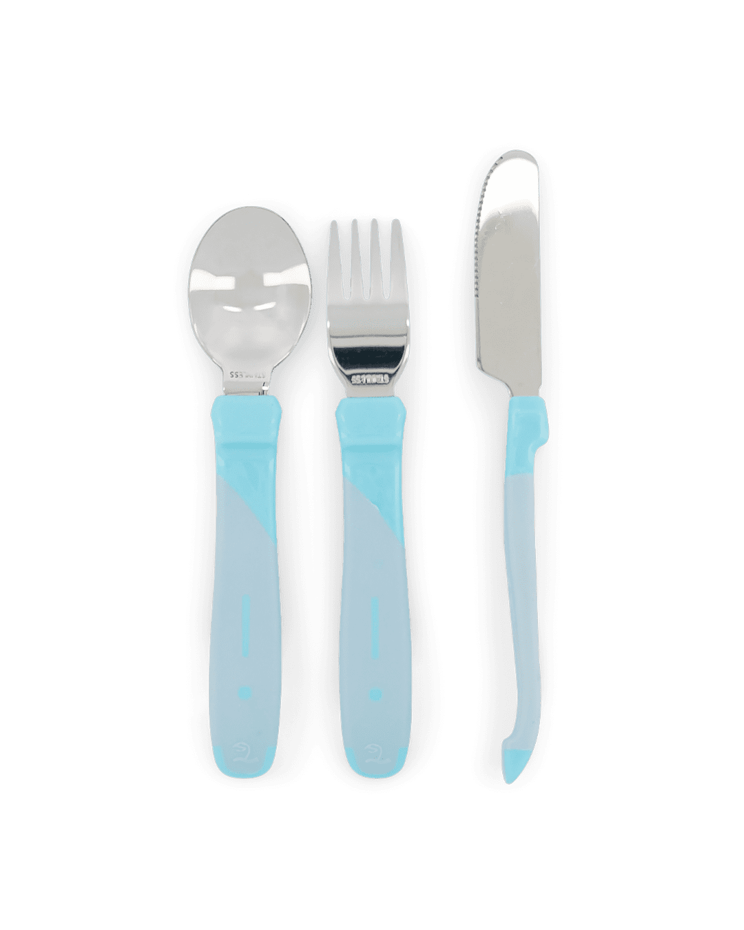 Twistshake Learn Cutlery Stainless Steel 12+m Pastel Blue