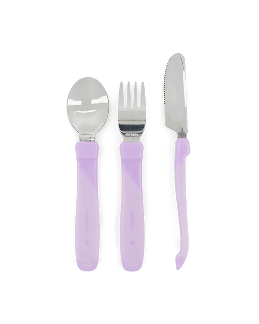 Twistshake Learn Cutlery Stainless Steel 12+m Pastel Purple