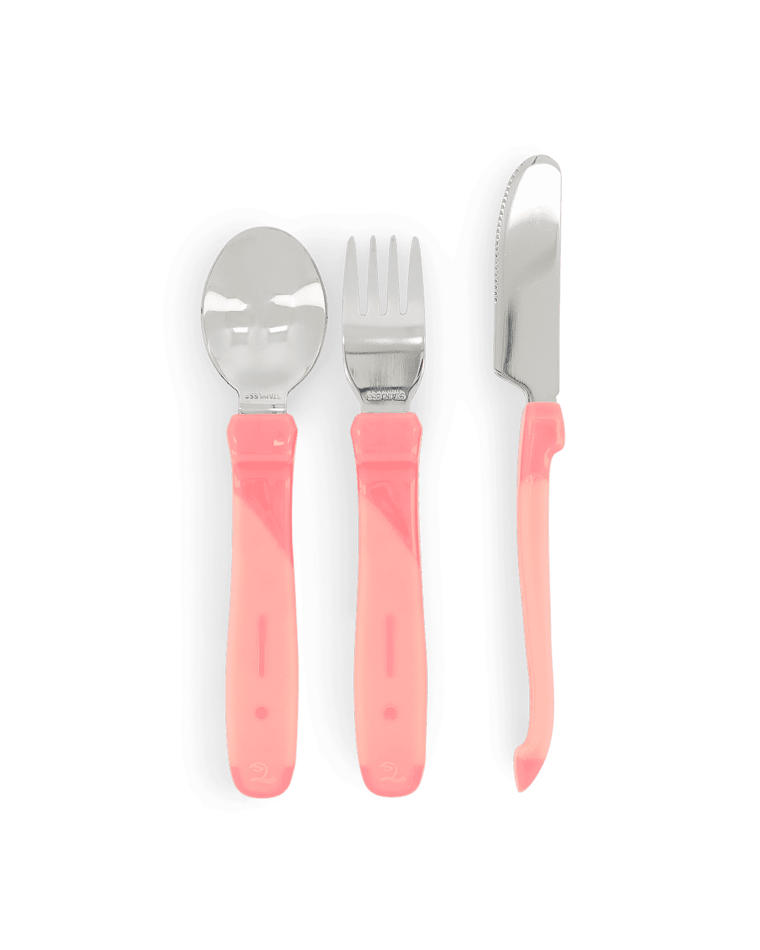 Twistshake Learn Cutlery Stainless Steel 12+m Pastel Peach