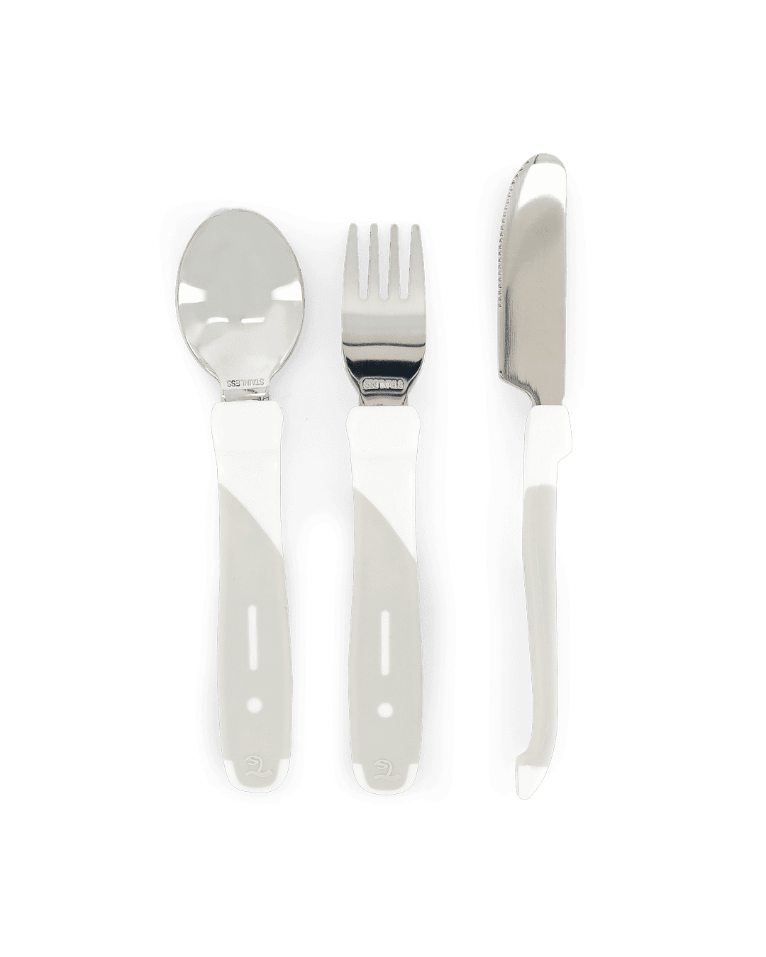 Twistshake Learn Cutlery Stainless Steel 12+m White