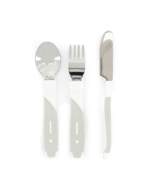 Twistshake Learn Cutlery Stainless Steel 12+m White