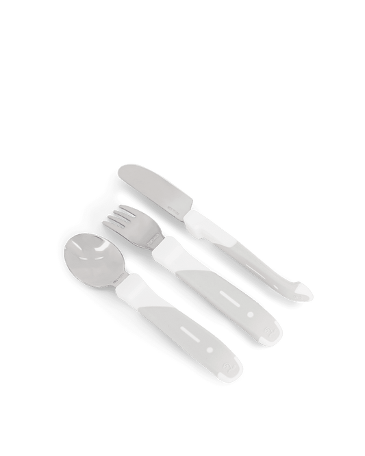 Twistshake Learn Cutlery Stainless Steel 12+m White