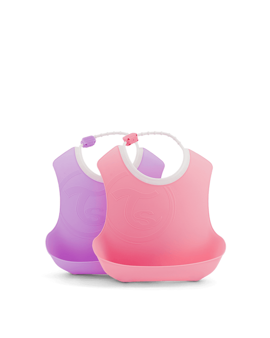 Twistshake Bib 4+m Pastel Pink Purple