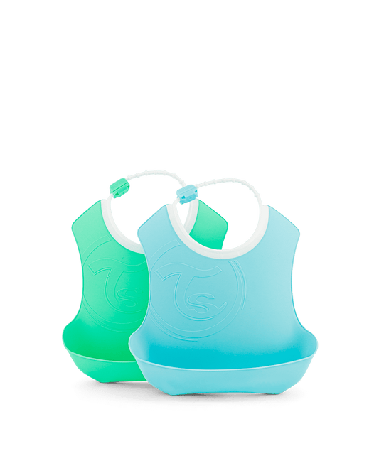 Twistshake Bib 4+m Pastel Blue Green