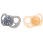 Twistshake 2x Pacifier 0-6m Pearl Champagne Grey