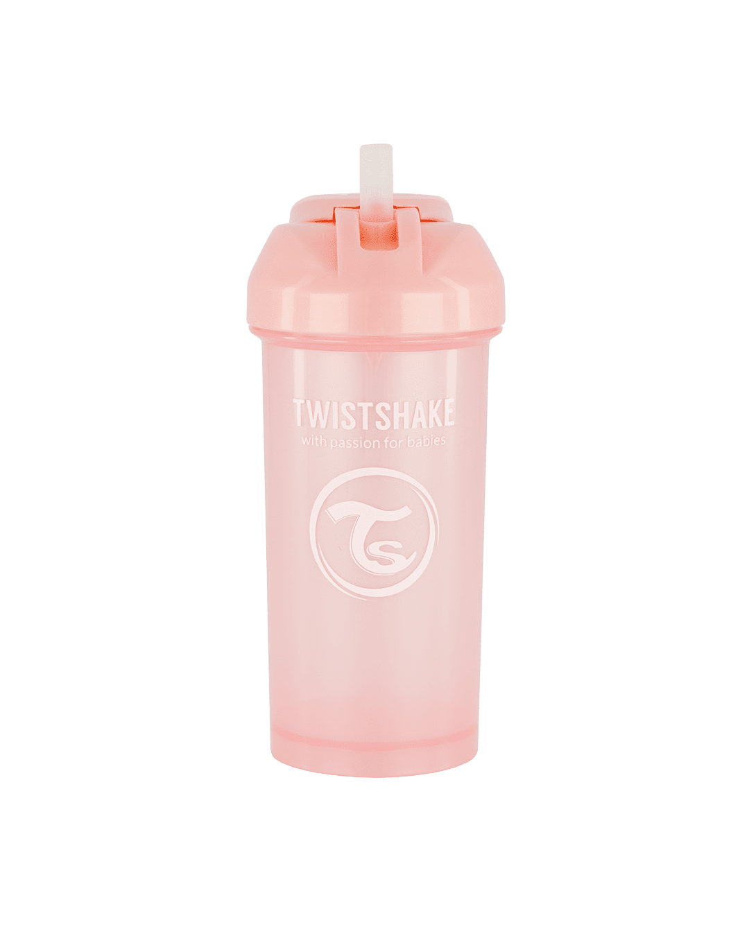 Twistshake Straw Cup 360ml 6+m Pearl Pink