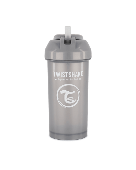 Twistshake Straw Cup 360ml 6+m Pearl Grey