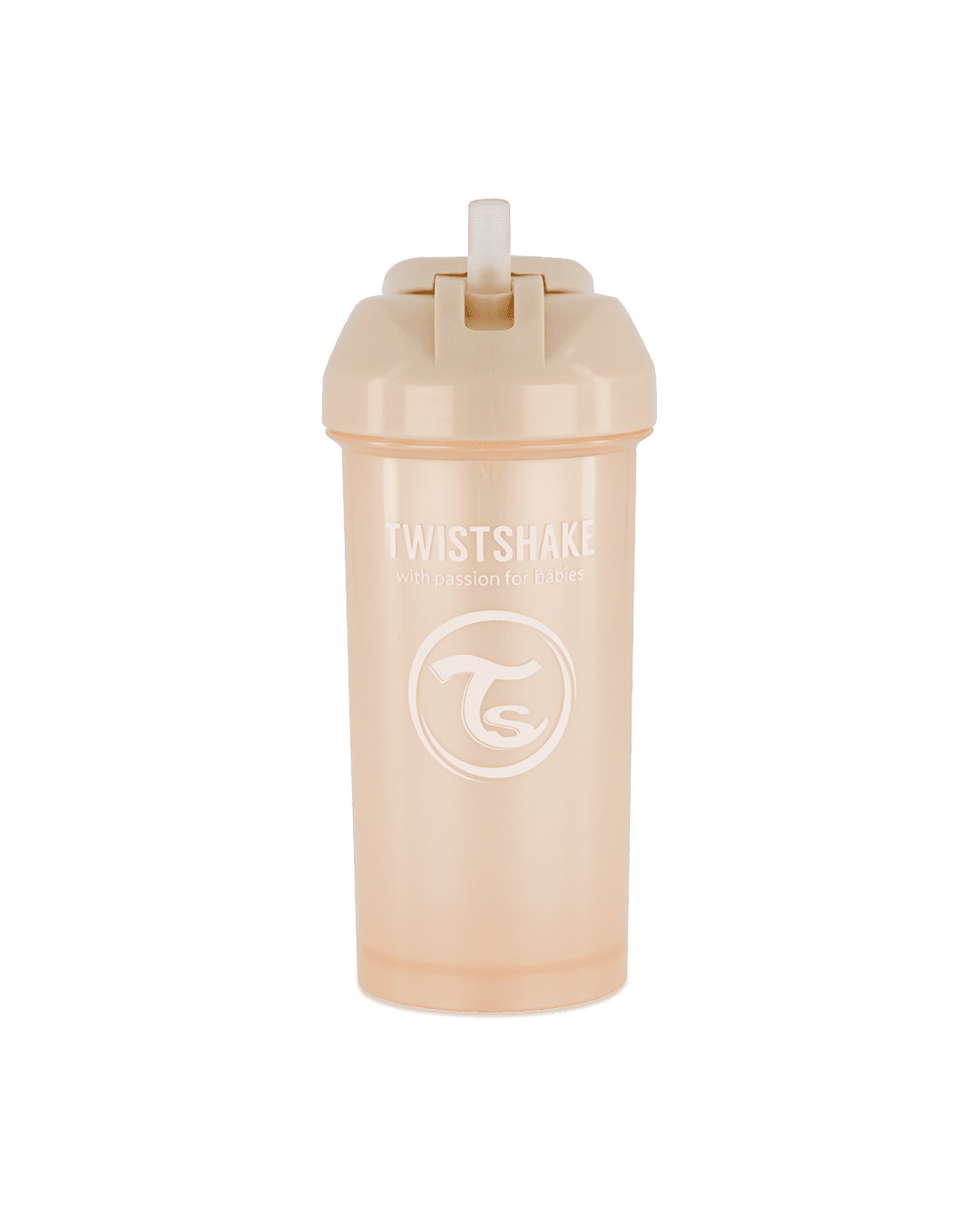 Twistshake Straw Cup 360ml 6+m Pearl Champagne