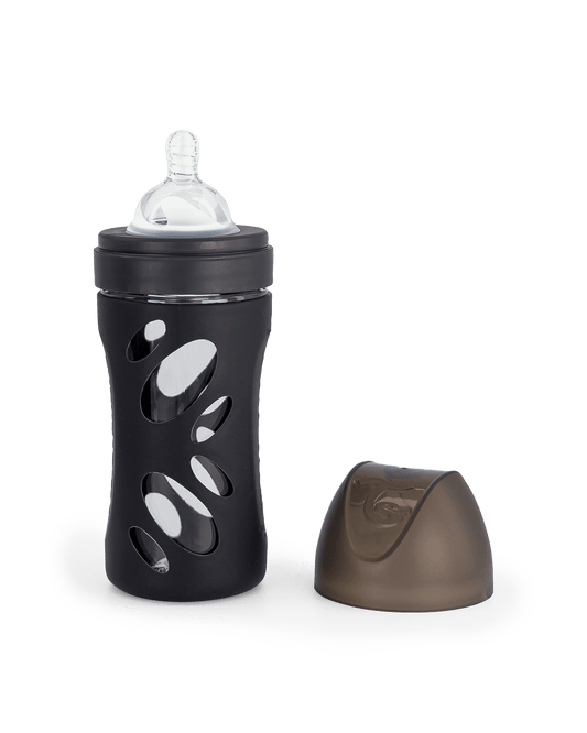 Twistshake Anti-Colic Glass Bottle 260ml Black