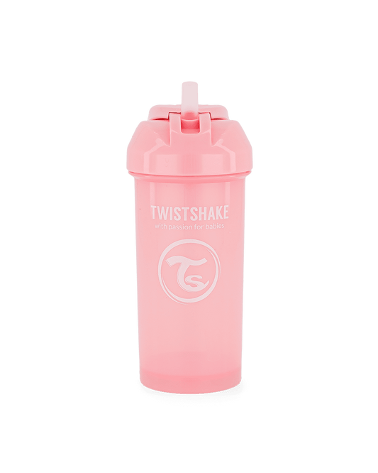 Twistshake Straw Cup 360ml 6+m Pastel Pink