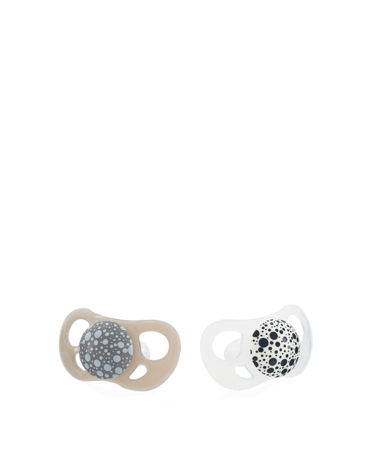 Twistshake 2x Pacifier 6+m Pastel Grey White