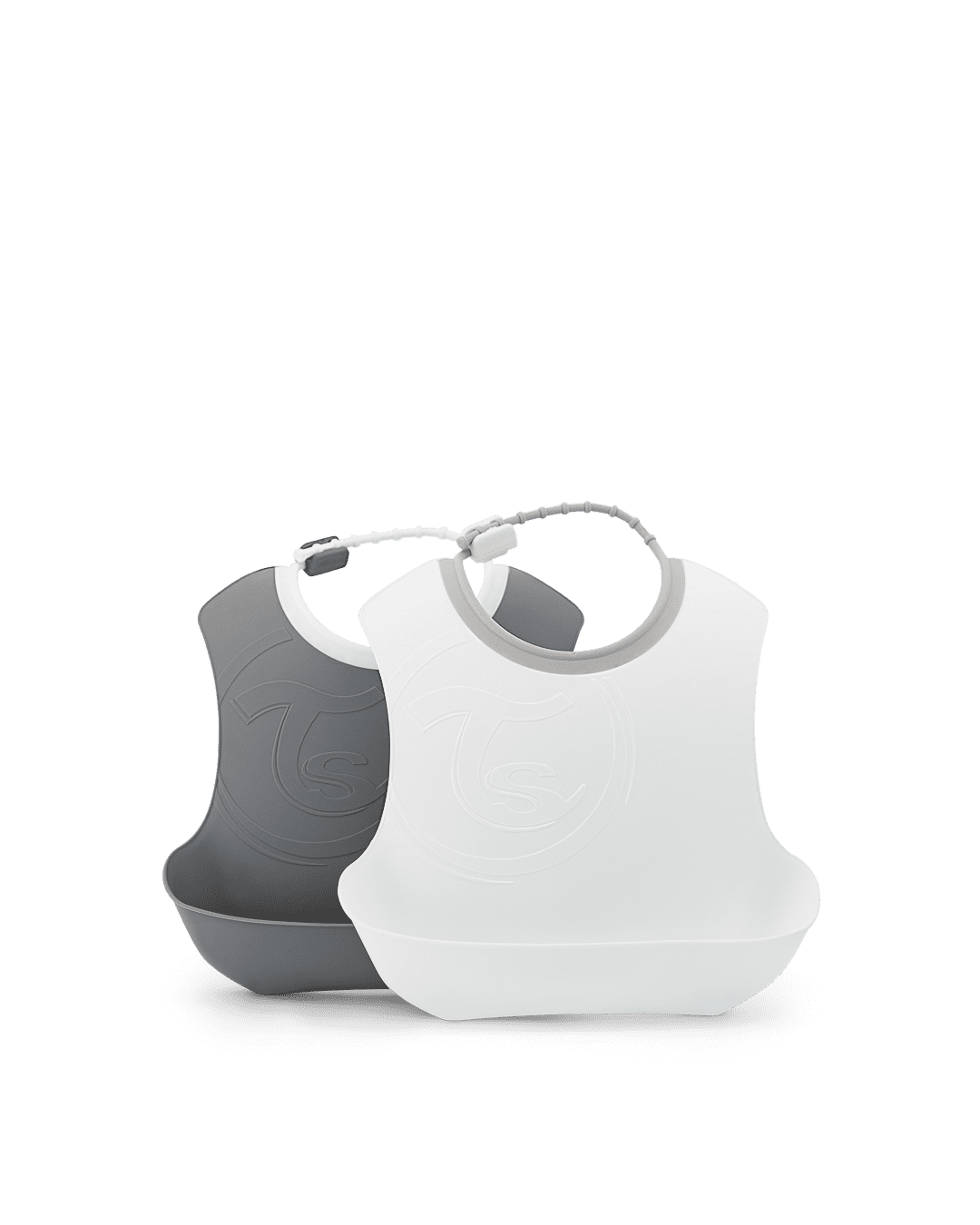 Twistshake Bib 4+m Pastel Grey White