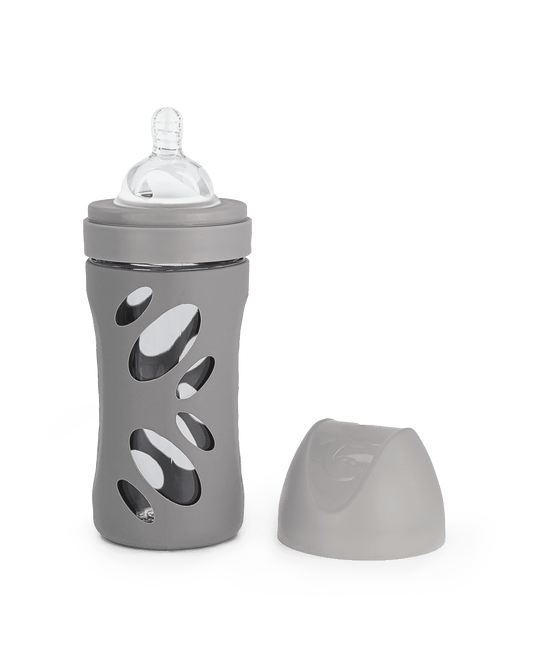 Twistshake Anti-Colic Glass Bottle 260ml Pastel Grey