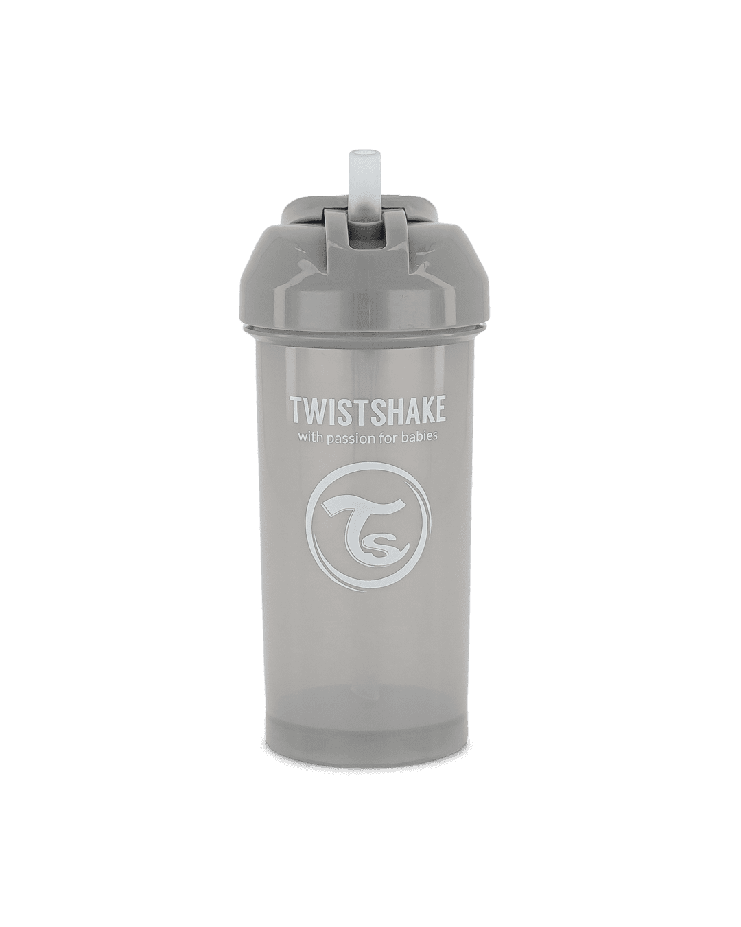 Twistshake Straw Cup 360ml 6+m Pastel Grey