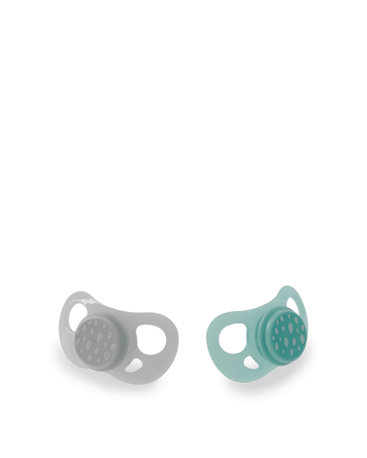 Twistshake 2x Pacifier 6+m New Turquoise & Light Grey