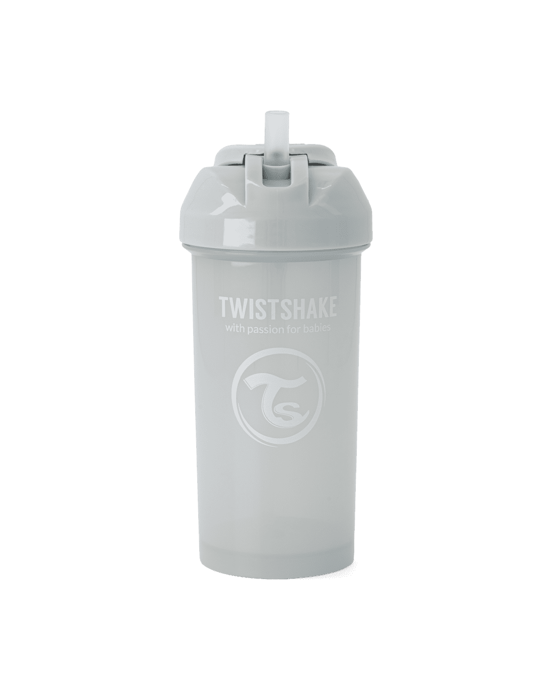 Twistshake Straw Cup 360ml 6+m Light Grey