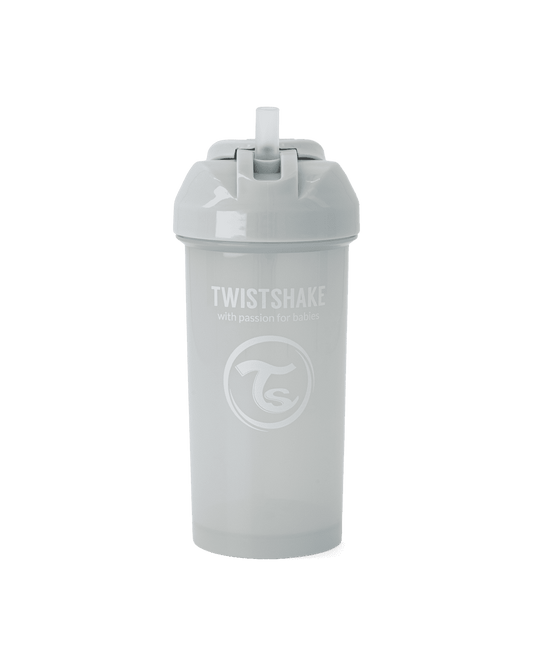 Twistshake Straw Cup 360ml 6+m Light Grey