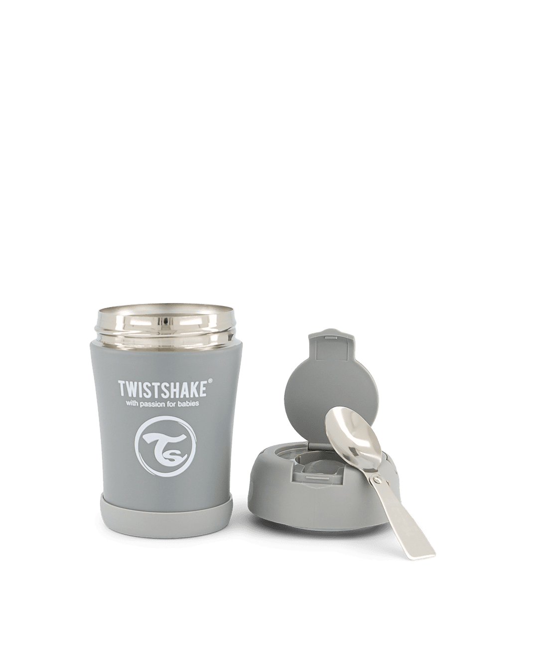 Twistshake Insulated Food Container 350ml Pastel Grey