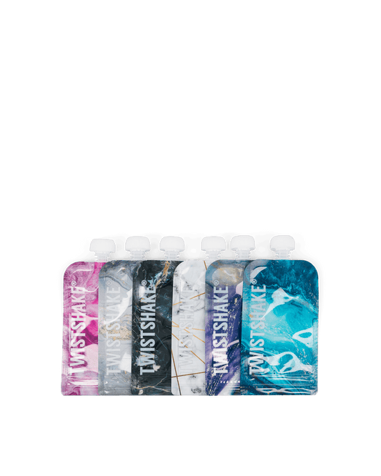 Twistshake 6x Squeeze Bag 220ml Marble