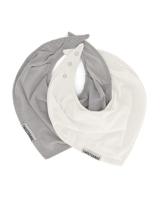 Twistshake Dry Bib Pastel Grey White
