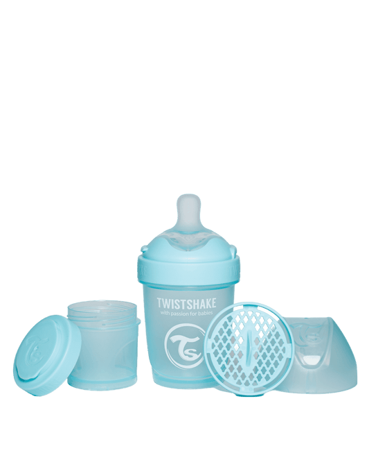 Twistshake Pro Double Anti-Colic Feeding Bottle 180ml Pastel Blue