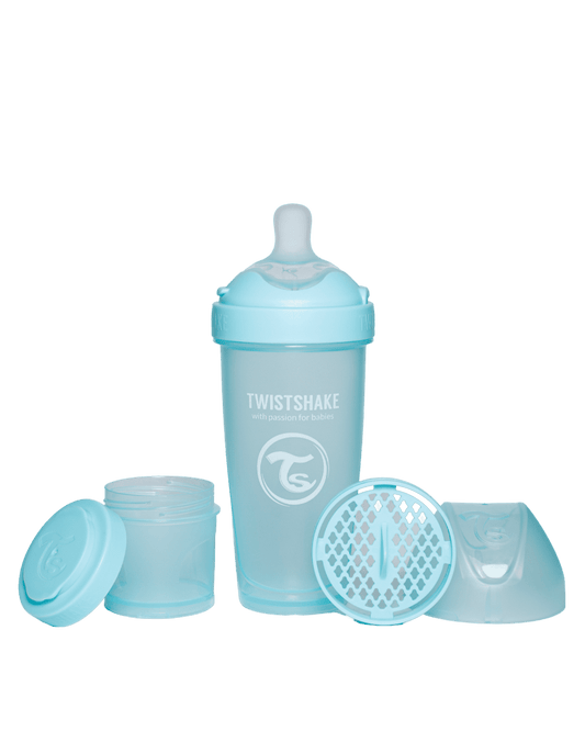 Twistshake Pro Double Anti-Colic Feeding Bottle 330ml Pastel Blue