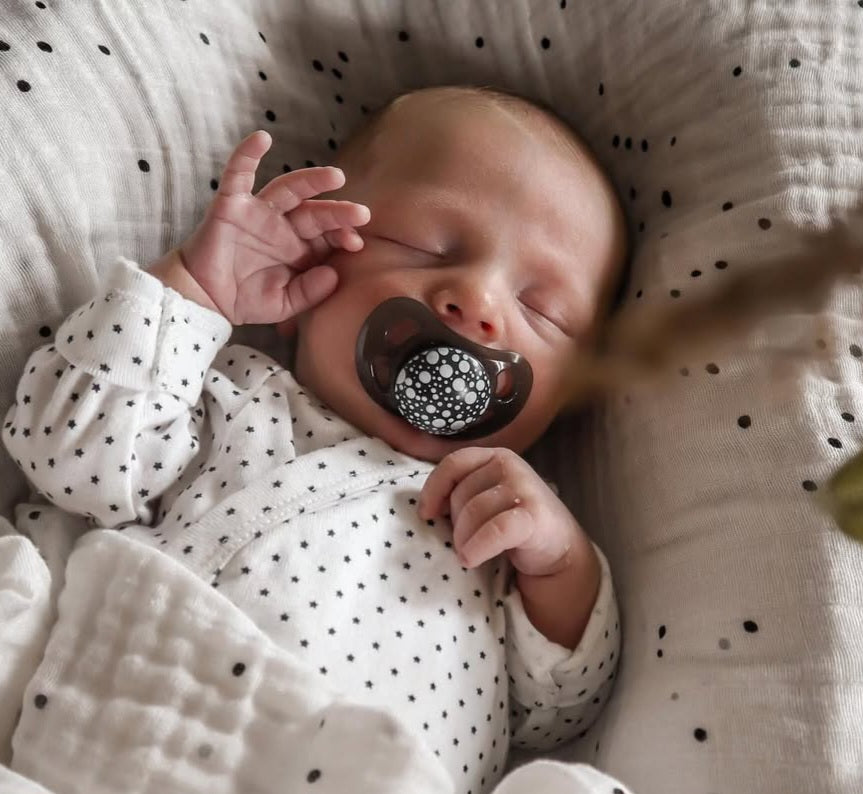 Twistshake 2x Pacifier Black White 0-6m
