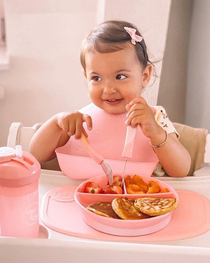 Twistshake Bib 4+m Pastel Pink Purple