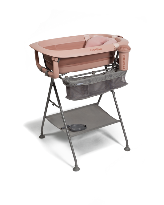 Twistshake Bathub, Bath Stand, Cushion, Rinser Limited Faded Pink