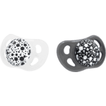 Twistshake 2x Pacifier Black White 0-6m