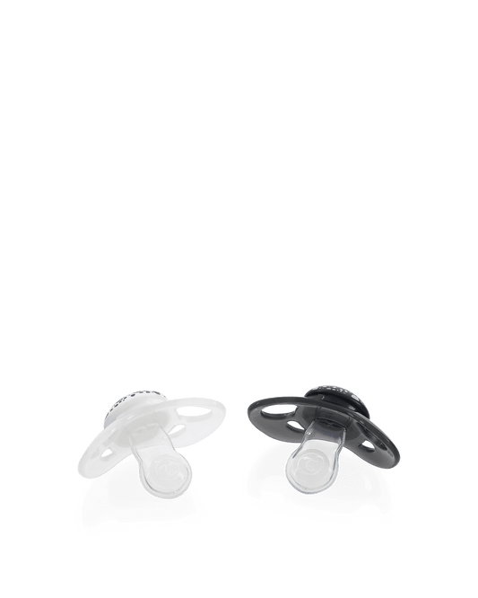 Twistshake 2x Pacifier Black White 6+m