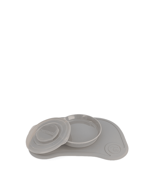 Twistshake Click Mat + Plate 6+m Pastel Grey
