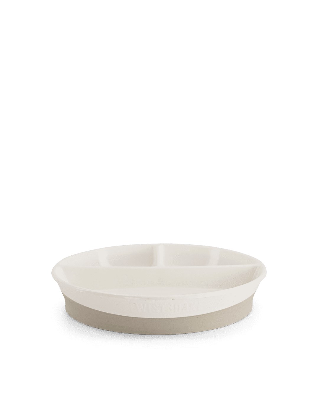 Twistshake Divided Plate 6+m White
