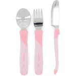 Twistshake Learn Cutlery Stainless Steel 12+m Pastel Pink