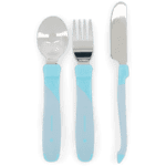 Twistshake Learn Cutlery Stainless Steel 12+m Pastel Blue