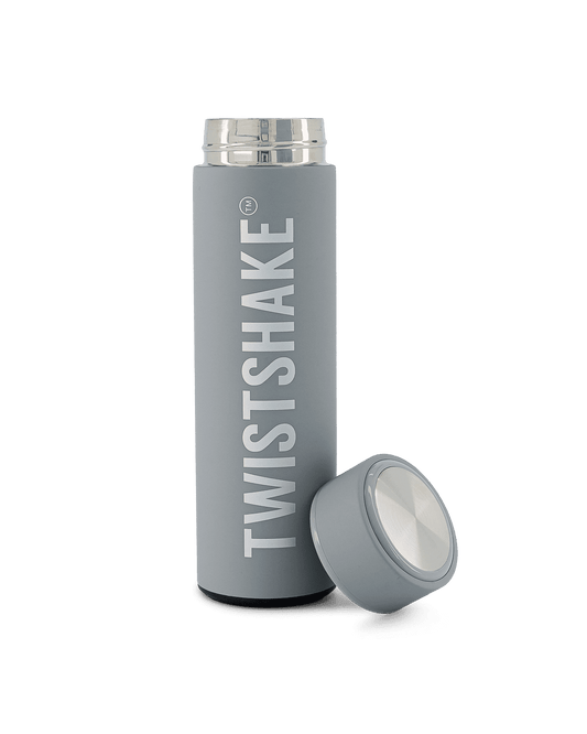 Twistshake Hot or Cold Bottle 420ml Pastel Grey