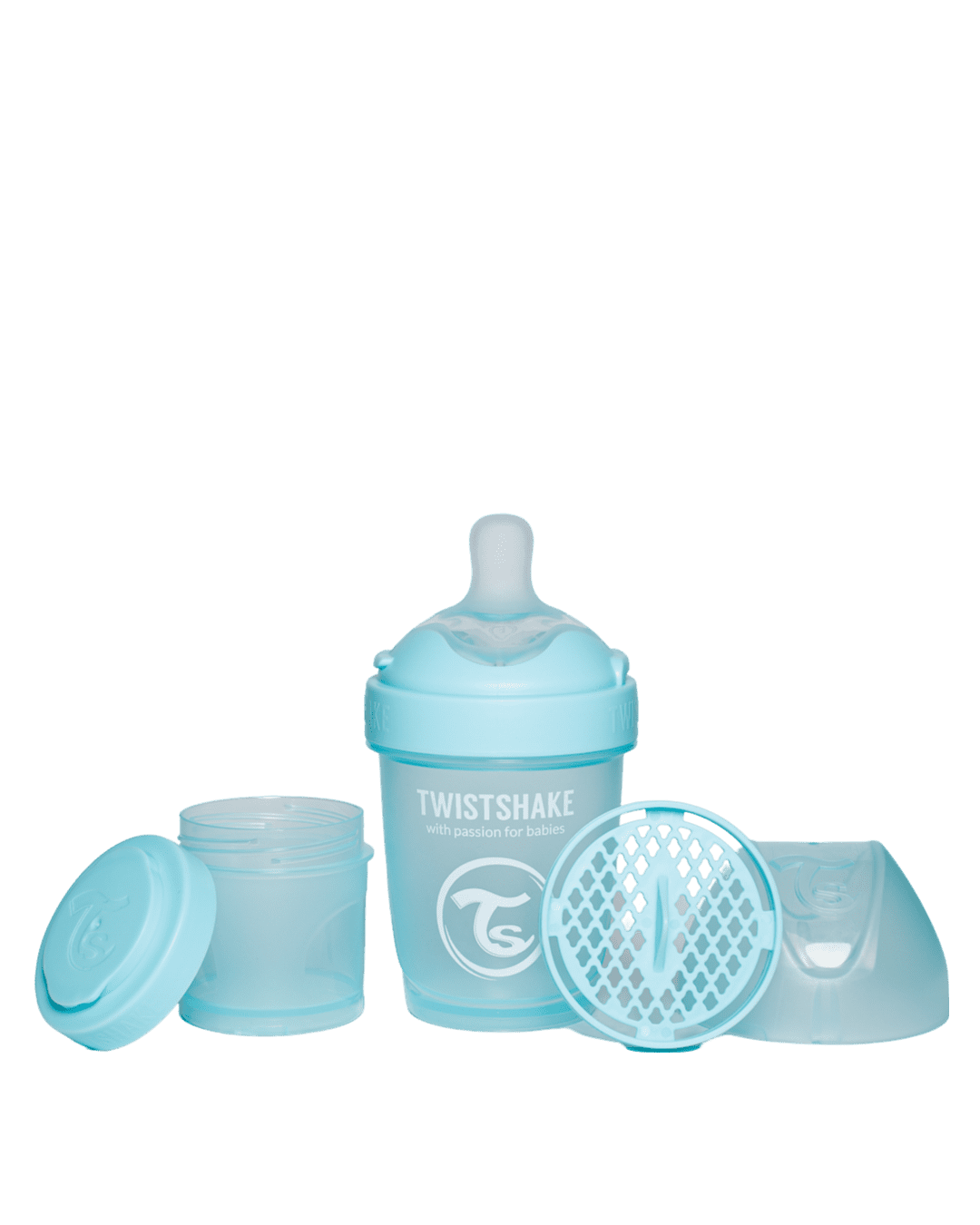 Twistshake Pro Double Anti-Colic Feeding Bottle 180ml Pastel Blue