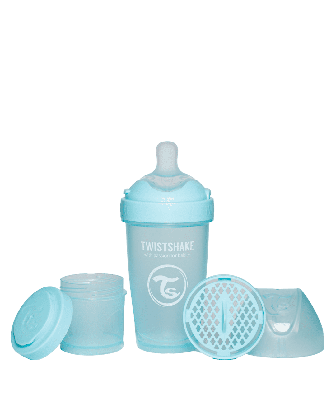 Twistshake Pro Double Anti-Colic Feeding Bottle 260ml Pastel Blue