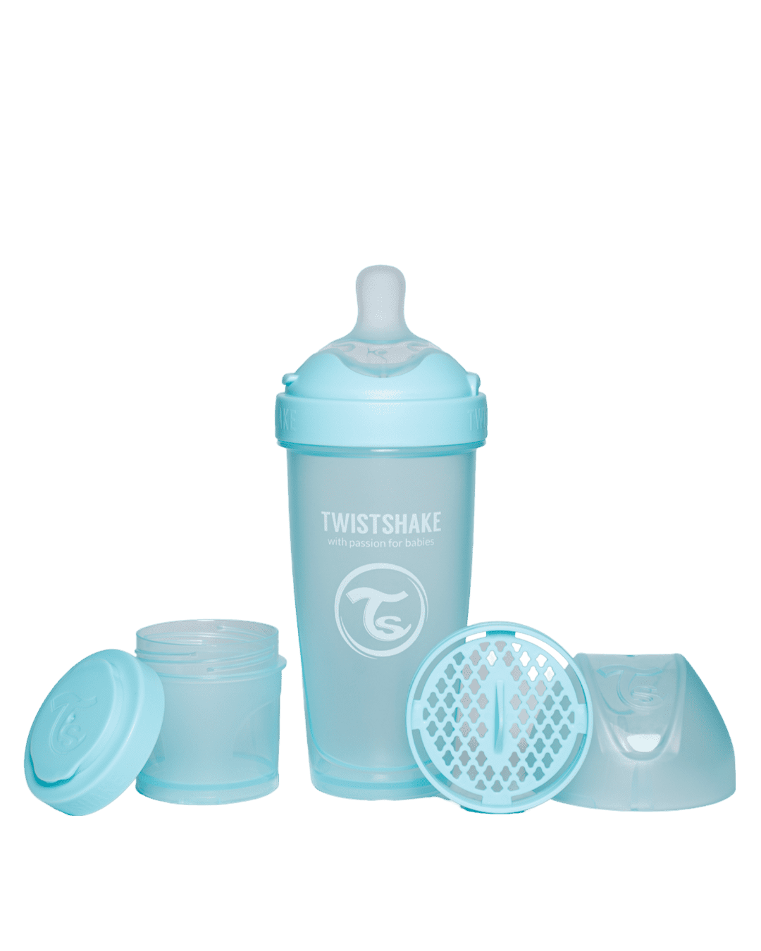 Twistshake Pro Double Anti-Colic Feeding Bottle 330ml Pastel Blue